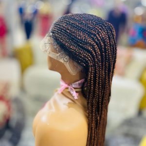 Brown Micro Braids With Lace Front