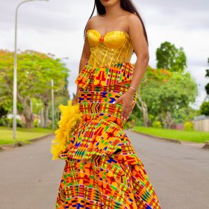 Yellow Makoti Traditional Dress