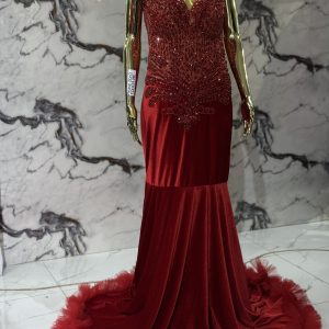Red Mermaid Gown